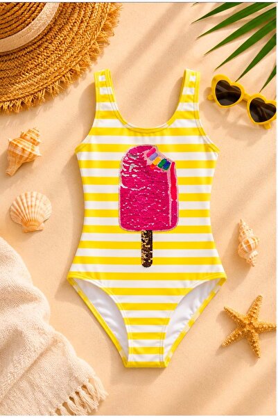 Lolliboomkids Costum de baie pentru fete cu imprimeu și model