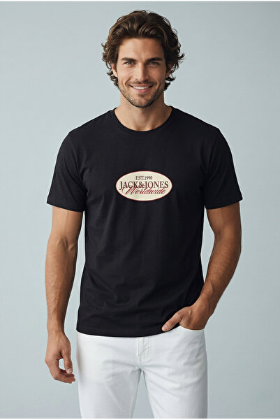 Jack & Jones Muška majica sa okruglim izrezom i printom na prsima, 100% pamuk