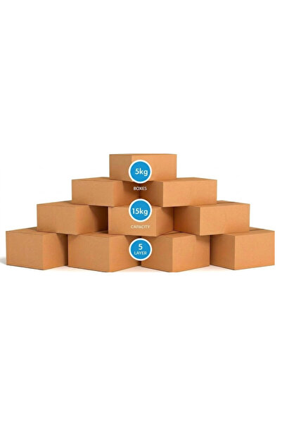 NASAQ 10Pcs Large Corrugated Cardboard Box Double Wall 100% Recyclable Brown ...