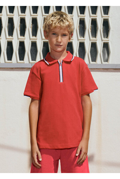 MAYORAL Boy's Zippered Polo Collar T-Shirt 6166