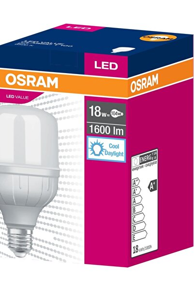 Osram LedJumbo 18W 6500K 1600lm E27 Duy Beyaz Işık Ampul