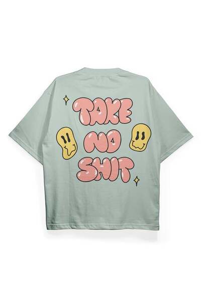 FO4RBS T2037 Take No  Printed Oversize Tshirt