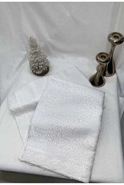 NİVEMESHOME White 160X220 Kdk French Lace Tablecloth