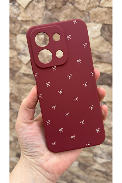 Vip Case Redmi 15C Uyumlu Beyaz Fiyonk Desenli Silikon Darbe Emici Klasik Kor...