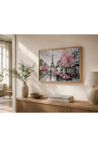 bestablo Tablou din lemn înrămat cu străzi romantice din Paris |   Decor pent...