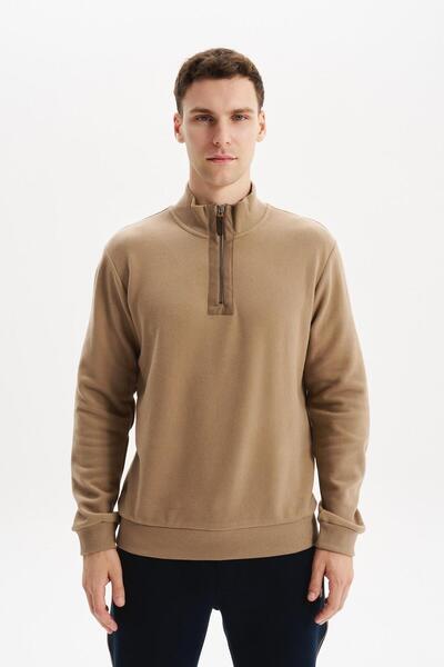 Arma Ar-Ma Men's Half Zipper Sweatshirt Basic Without Print Without Pockets K...