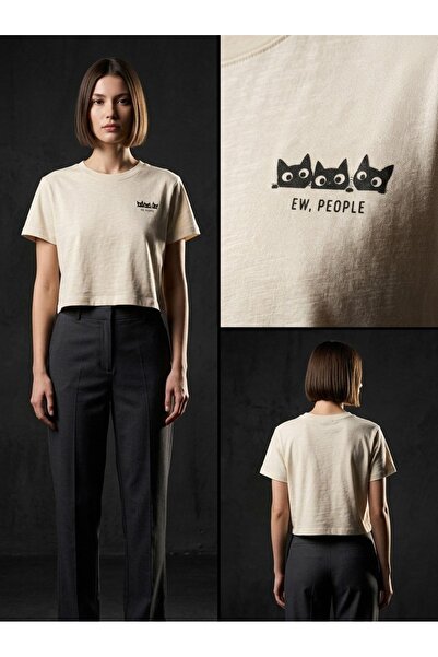 Generic Brand Ew People Crop Top T-Shirt with New Style