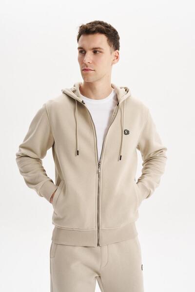 Arma Ar-Ma Men's Full Zipper Sweatshirt Basic Unprinted Hooded Fleto Pocket L...