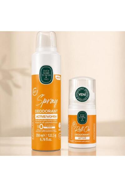 Eyüp Sabri Tuncer Kadın Active Deodorant 200 ml + Active Roll On 75 ml set