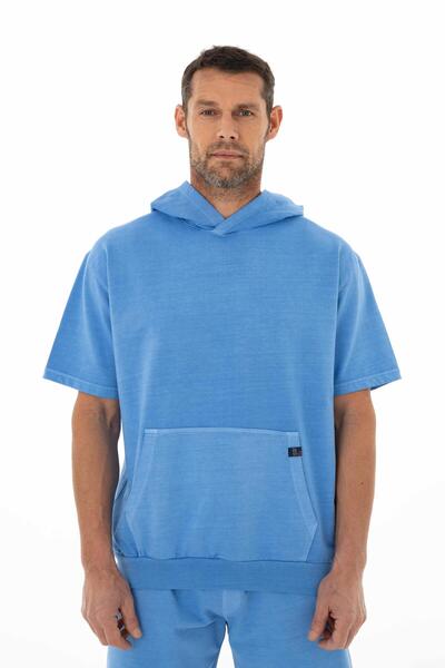 Arma Ar-Ma Men's Hooded Sweatshirt Basic Without Print Kangaroo Pocket Short ...