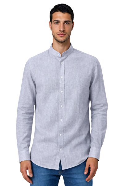 Arma Ar-Ma Men's Shirt Basic Plain Button Closure Without Pockets Long Sleeve...