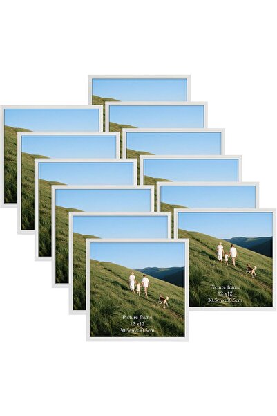 OEM Rame pentru Fotografii Set 12 Bucăți Pătrate 30x30 cm Moderne Albe