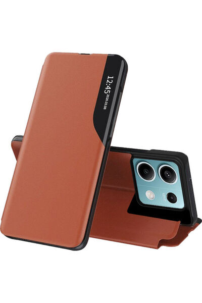 Techsuit Efold Book Πλαστικό / Συνθετικό Δέρμα Πορτοκαλί (Redmi Note 13 5G)