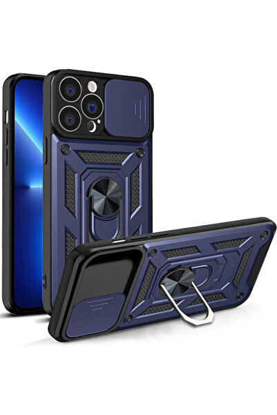 Techsuit Camshield Πίσω Κάλυμμα Πλαστικό / Σιλικόνης Μπλε (iPhone 13 Pro)