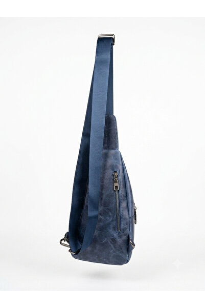 Deribond Hakiki Deri Erkek Çapraz Göğüs Çantası - Çok Bölmeli Body Bag Sling Bag