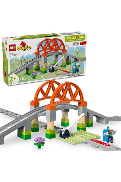 LEGO مجموعة توسيع جسر ومسارات قطار دوبلو، لعبة تعليمية للأطفال من عمر سنتين ف...