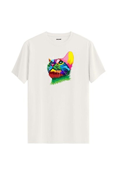 Colermi Colorful Nova Cat Printed T-Shirt