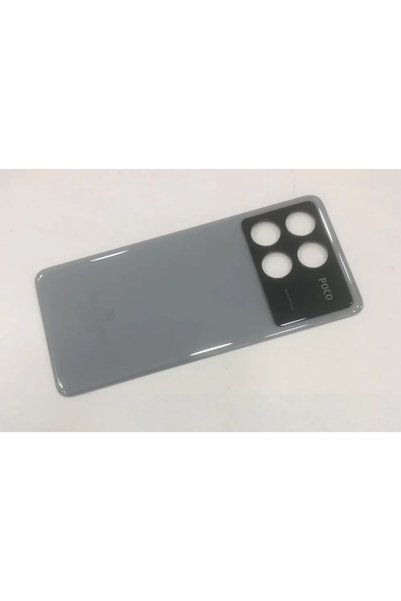 Yedcom Xia omi Uyumlu POCO X6 PRO Gri Arka Pil Kapağı Batarya Kapağı Arka Kapak