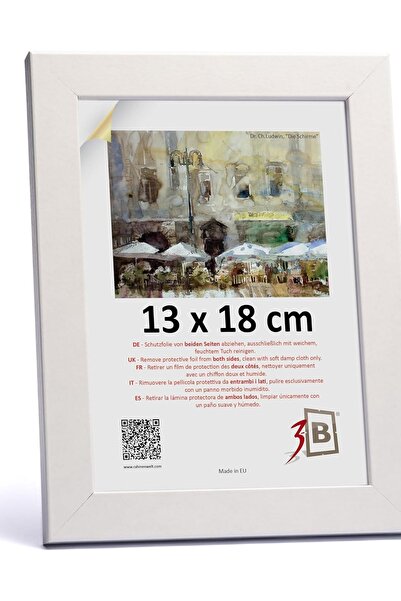 OEM Rama foto din lemn clasică, elegantă, 13x18 cm, cu suport, albă