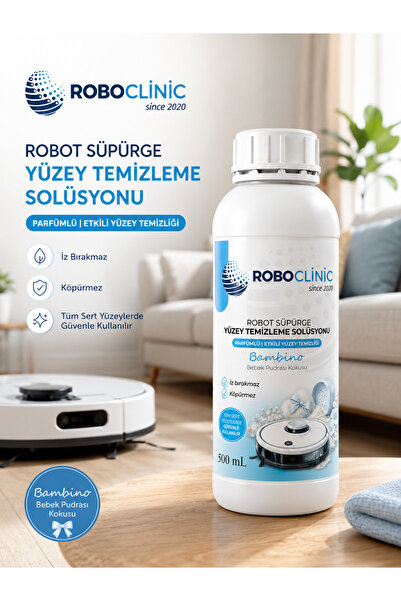 Roboclinic Robot Süpürge Deterjanı Bebek Pudrası Kokulu Solüsyon 500 Ml