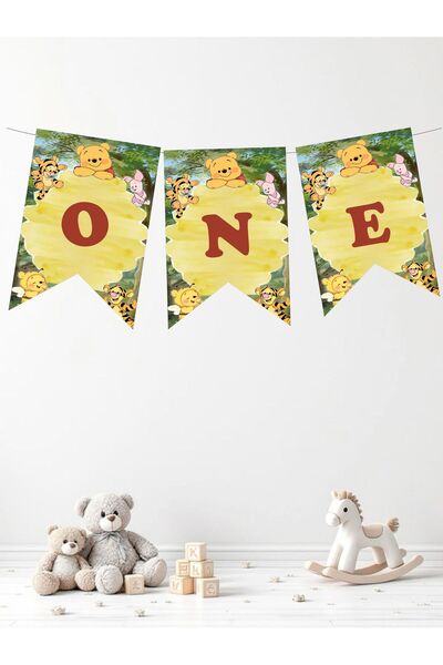 Sinek Kupası Tasarım Winnie the Pooh Themed One Lettered Birthday Party Lette...