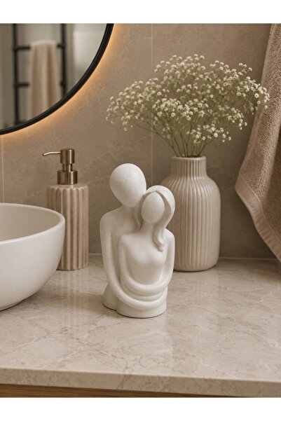 Handmade 1 adet Sarılan figür dekoratif biblo modern dekor salon orta sehpa d...