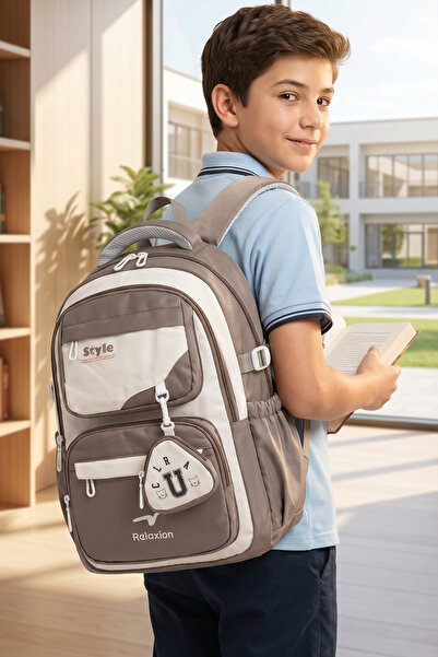 Relaxion Rlx-2466 Rucsac școlar UNISEX pentru elevi, călătorii zilnice, vacan...