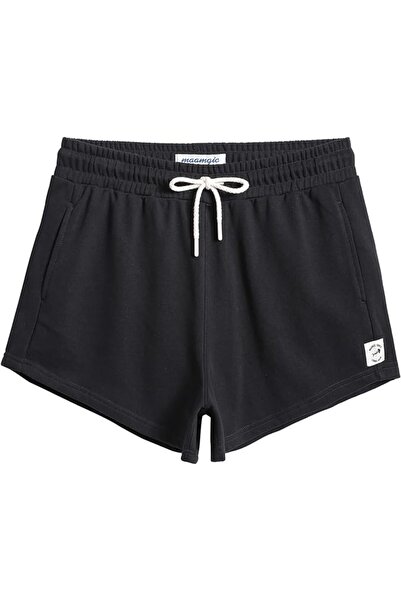 OEM MaaMgic Pantaloni Scurți de Trening pentru Femei, Negri, XL