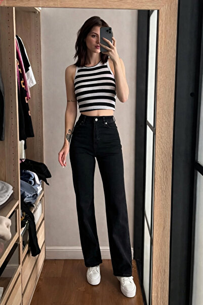 XRAY JEANS Pantaloni de damă Basic Classic Black Palazzo Denim