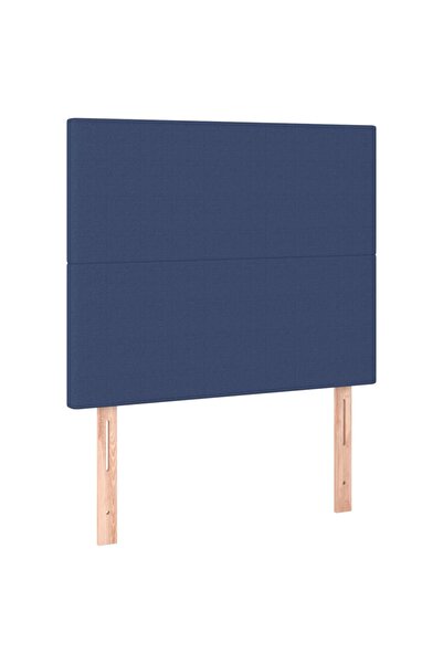 vidaxl Tăblie de pat albastră 100x5x118/128 cm, material textil
