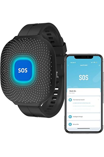 UanTii Waterproof Smart SOS Bracelet Tuya WiFi Emergency Alert SOS Watch for ...