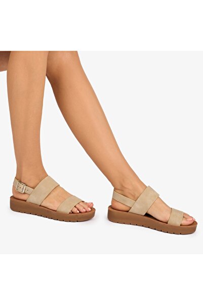 LanaFashion SANDALE de damă din piele ecologică cu barete CRL1093 CULOARE: BEJ