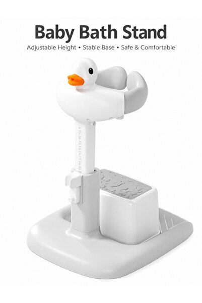 Generic Adjustable Baby Bath Support Stand with Stool, Anti-Slip Cartoon Duck...