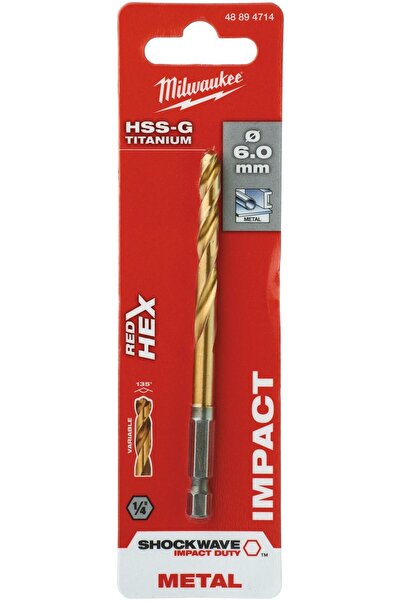 Milwaukee 48894714 SHOCKWAVE HSS-TiN burghiu pentru metal 6 mm