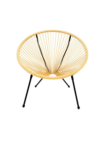 Q DECOR home&kids&garden Scaun rotund de terasă, Acapulco, ratan sintetic și ...