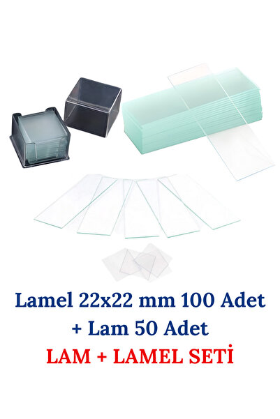 Mr. Crowley Lam 50 Adet + Lamel 100 adet (Boyut 22x22 mm) Mikroskop İçin Cam