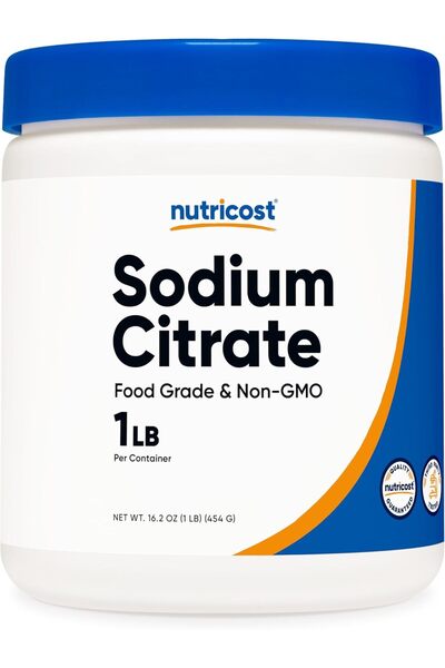 Nutricost Sodium Citrate Powder 1LB (16oz) - Food Grade, Non-GMO - Emulsifier...