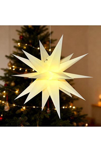 OEM Illuminated Christmas Star Tree Topper with Timer – 60cm 3D LED Battery O...