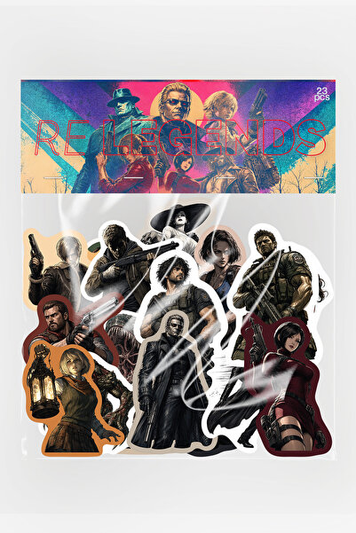 Baprile Resident Evil Legends 23 Parça Büyük Sticker Paketi Suya Dayanıklı La...
