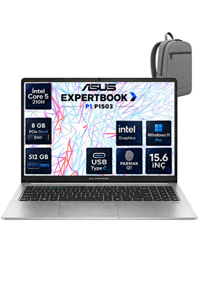 ASUS Expertbook P1 P1503CVA Intel® Core™ 5 210H 8 GB DDR5 512 GB SSD 15.6'' F...