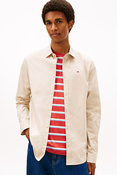 Tommy Hilfiger Tjm Original Stretch Beige Men's Shirt