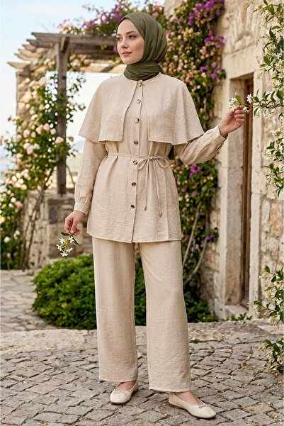 TOFİSA Double Set with Chest Cover Detail Stone - 28493-Tas