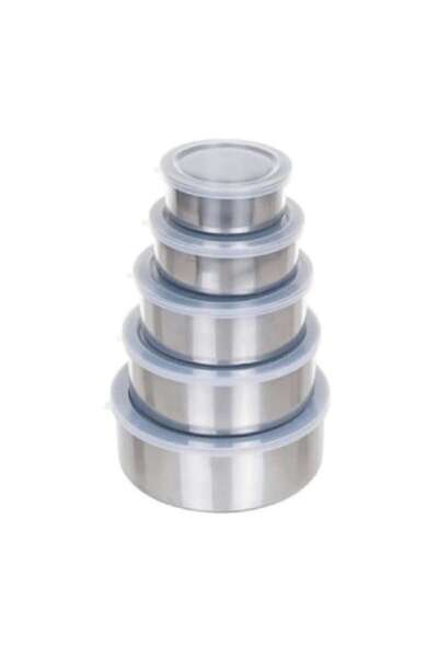PROTECT Set de 5 recipiente metalice cu capac etanș