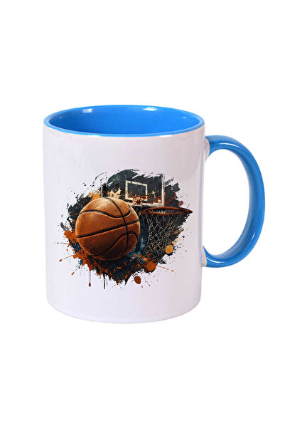 CERCİBAZAAR Basketball Themed Special Design Porcelain Mug – 300 ml Stylish M...