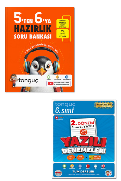Tonguç Yayınları 5'ten 6'ya Hazırlık Kitabı Ve 6. Sınıf 2. Dönem 1.Ve 2. Yazı...