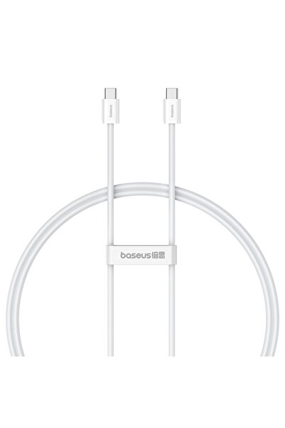 Baseus Καλώδιο Δεδομένων (P10365200211-00) - Type-C σε Type-C, 30W, 1μ - Λευκ...
