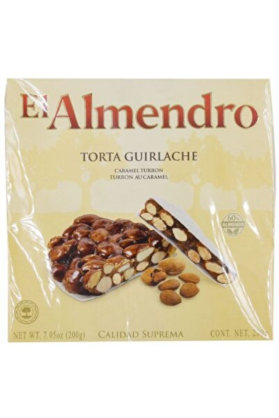 El Almendro Caramel Almond Turron Round 200g
