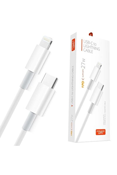 Powermaster Powerway PD27 27W Type-C To Lightning Hızlı Şarj ve Veri Kablosu
