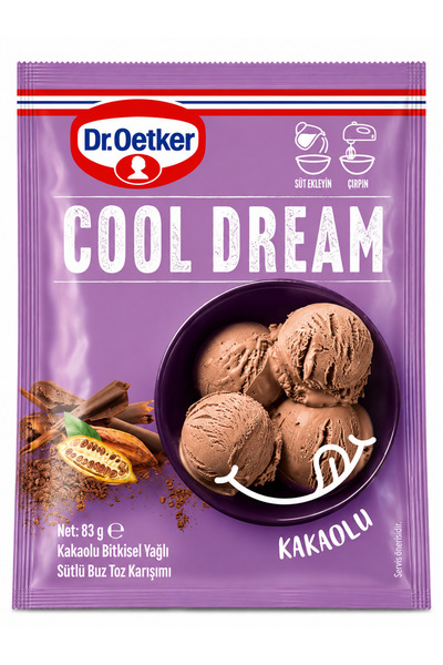 Dr. Oetker 🔥 Cool Dream Kakaolu Dondurma Karışımı 83 g | Yoğun Çikolata Lezz...