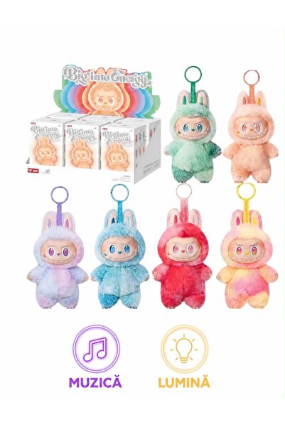 Labubu Toys LaBubu Музикална плюшена фигурка със светлини, Случаен цвят, 18 см